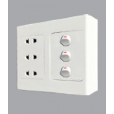 Bộ công tắc ổ cắm đôi MPE A20B23U3N