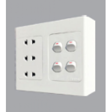 Bộ công tắc ổ cắm đôi MPE A20B23U4N