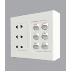 Bộ công tắc ổ cắm đôi MPE A20B23U6N