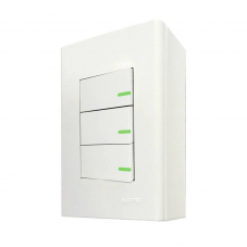 Bộ công tắc đơn 3 công tắc và đế nổi đơn mã A60B13V (Vặn vít) 