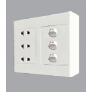 Bộ công tắc ổ cắm đôi MPE A20B23U3N