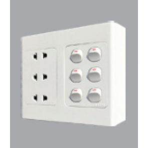 Bộ công tắc ổ cắm đôi MPE A20B23U6N