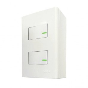 Bộ công tắc đơn 2 công tắc và đế nổi đơn mã A60B12N