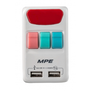 Ổ cắm du lịch đa năng, Tích hợp 2 cổng USB mã TA4
