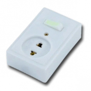 Công tắc liền ổ cắm 6A 250V