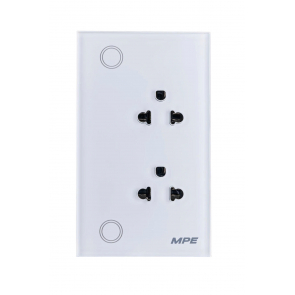 Mặt ổ cắm đôi 3 chấu, điều khiển Wifi SO2/SC