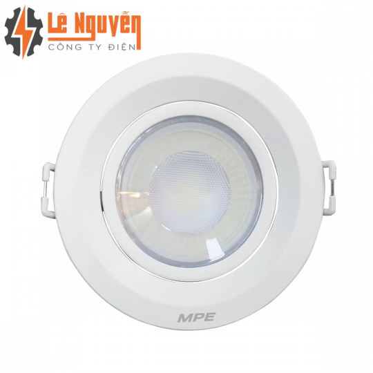 LED Downlight âm trần Chiếu điểm, Điều chỉnh hướng sáng, mặt tròn 9W ánh sáng vàng DLA2R-9V