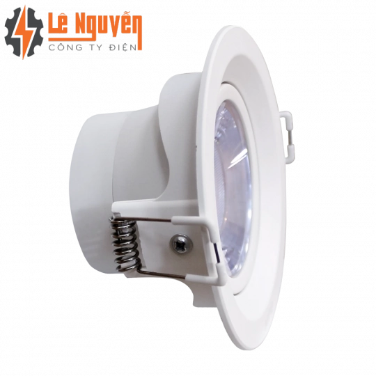 LED Downlight âm trần Chiếu điểm, Điều chỉnh hướng sáng, mặt tròn 9W ánh sáng vàng DLA2R-9V
