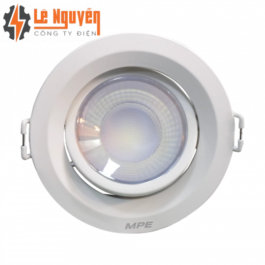LED Downlight âm trần Chiếu điểm, Điều chỉnh hướng sáng, mặt tròn 9W ánh sáng trắng DLA2R-9T