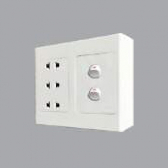 BỘ CÔNG TẮC Ổ CẮM ĐÔI Seri A20B23U2N  