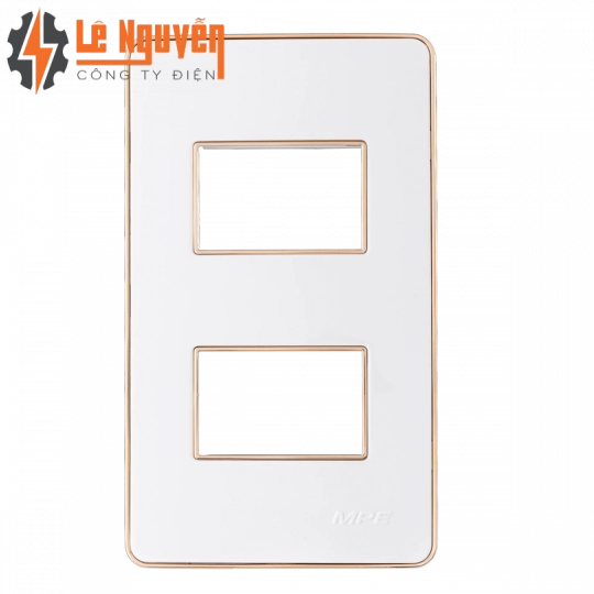 Mặt A60 dùng cho 2 thiết bị viền vàng KT120x70mm mã A602G