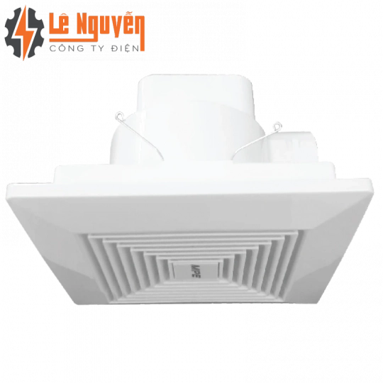 Quạt hút âm trần có mặt che bảo vệ, mặt vuông, đục lỗ trần 292mm mã AFC-300