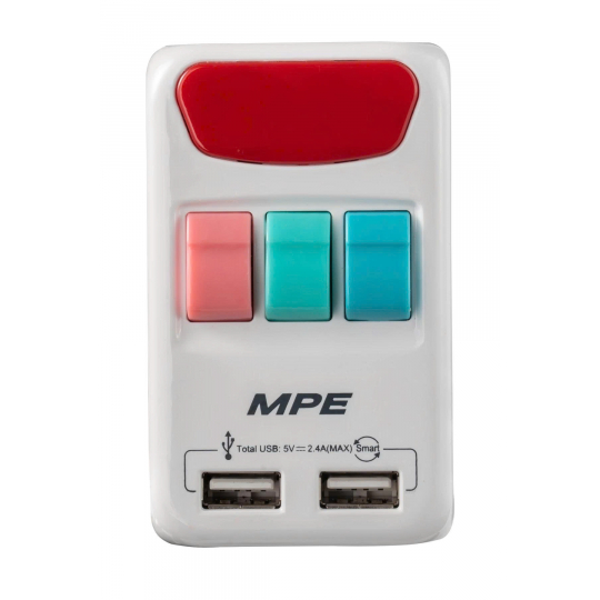 Ổ cắm du lịch đa năng, Tích hợp 2 cổng USB mã TA4