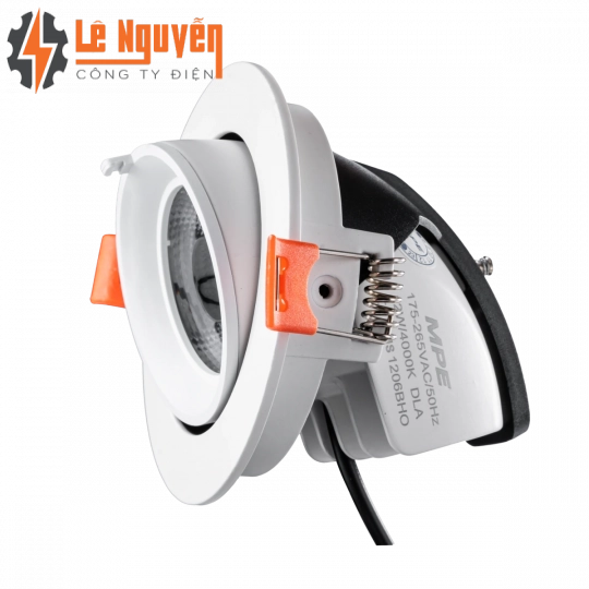 LED Downlight âm trần Chiếu điểm, Điều chỉnh hướng sáng 12W ánh sáng trung tính DLA-12N
