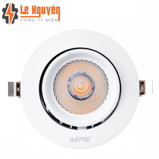 LED Downlight âm trần Chiếu điểm, Điều chỉnh hướng sáng 20W ánh sáng vàng DLA-20V