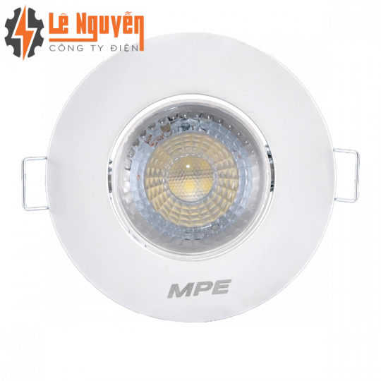 LED Downlight âm trần Chiếu điểm, Điều chỉnh hướng sáng, mặt tròn 5W ánh sáng vàng DLA2R-5V