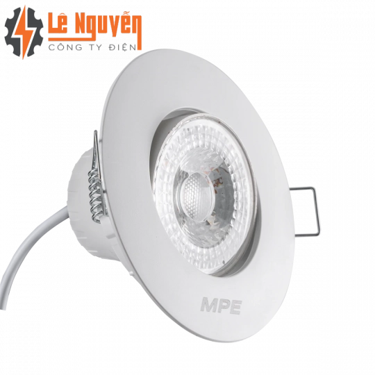 LED Downlight âm trần Chiếu điểm, Điều chỉnh hướng sáng, mặt tròn 5W ánh sáng trắng DLA2R-5T