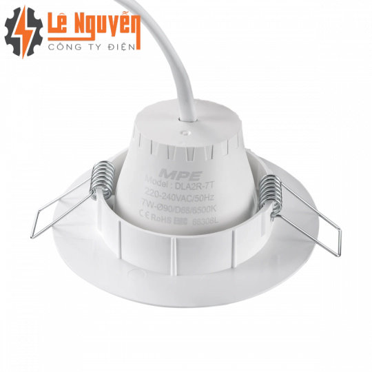 LED Downlight âm trần Chiếu điểm, Điều chỉnh hướng sáng, mặt tròn 7W ánh sáng trắng DLA2R-7T