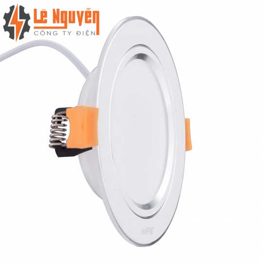 LED Downlight âm trần nhôm, viền bạc 7W ánh sáng trung tính DLB-7N