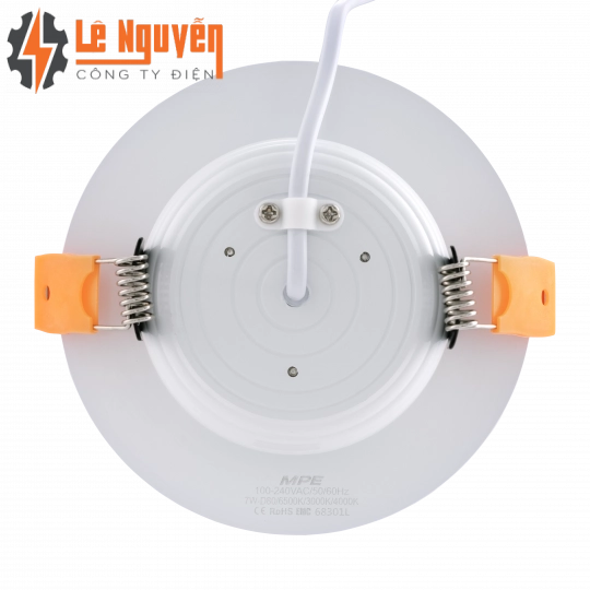 LED Downlight âm trần nhôm, viền bạc 5W - 3 chế độ màu DLB-5/3C
