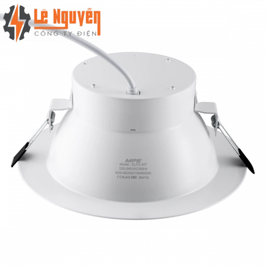 LED Downlight âm trần nhôm 30W ánh sáng trung tính DLF2-30N