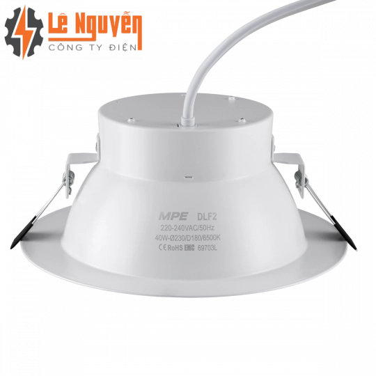 LED Downlight âm trần nhôm 40W ánh sáng trắng DLF2-40T