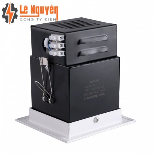 LED Downlight âm trần Chiếu điểm 1 đèn 7W ánh sáng vàng DLS-107V