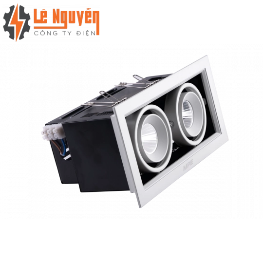 LED Downlight âm trần Chiếu điểm 2 đèn 7W ánh sáng trắng DLS-207T