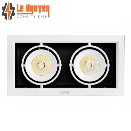 LED Downlight âm trần Chiếu điểm 2 đèn 12W ánh sáng trung tính DLS-212N