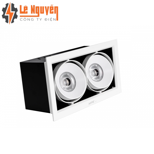 LED Downlight âm trần Chiếu điểm 2 đèn 20W ánh sáng trắng DLS-220T
