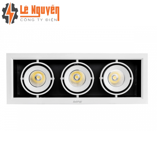 LED Downlight âm trần Chiếu điểm 3 đèn 12W ánh sáng trung tính DLS-312N