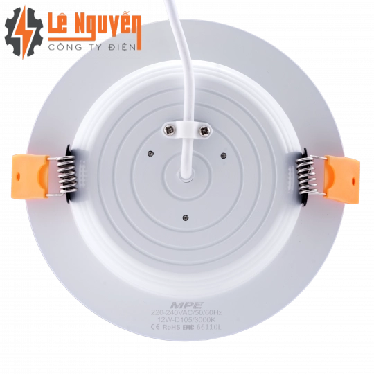 LED Downlight âm trần nhôm, viền trắng 12W - 3 chế độ màu DLT-12/3C