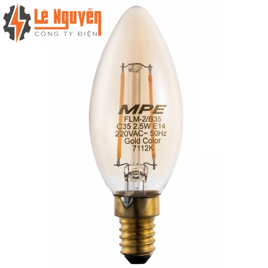 LED Buld Filament 2.5W ánh sáng vàng FLM-2/B35