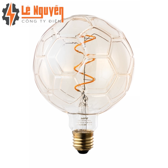 LED Bulb Filament hình trái banh thân đèn màu Amber 4W ánh sáng vàng FLM-5/FB