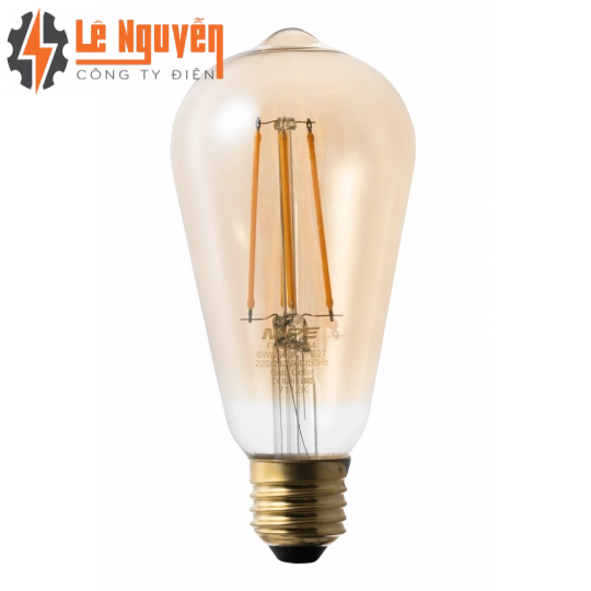 LED Bulb Filament 6W ánh sáng vàng FLM-6/ST64