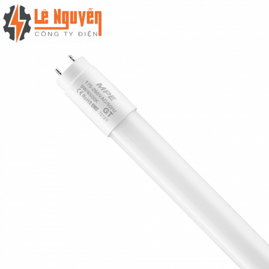 LED tube thuỷ tinh 0.6m 9W ánh sáng trắng GT-60T