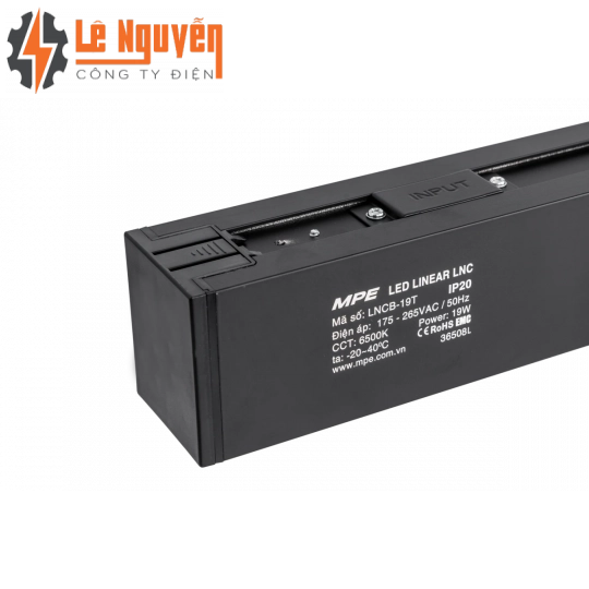 LED thanh điểm nối có đèn thân đen 19W ánh sáng trung tính LNCB-19N
