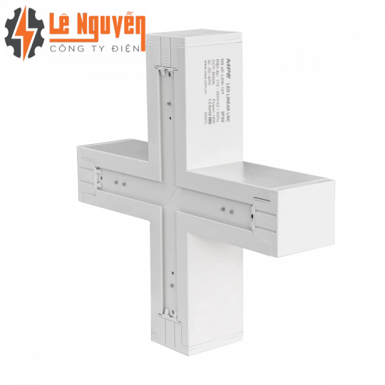 Phụ kiện thanh nối X thân màu trắng có đèn 16W ánh sáng trắng dùng cho Seri LNC mã LXW-16T