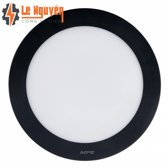 LED Panel ốp nổi nhôm, thân đen, mặt tròn 12W ánh sáng trắng SRPLB-12T