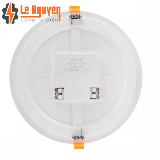 LED Panel âm trần nhựa mặt tròn 18W ánh sáng vàng RPE-18V