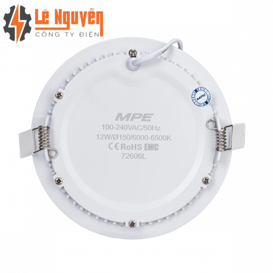 LED Panel âm trần nhôm viền vàng mặt tròn 12W phi nhỏ ánh sáng trắng RPL-12ST/G