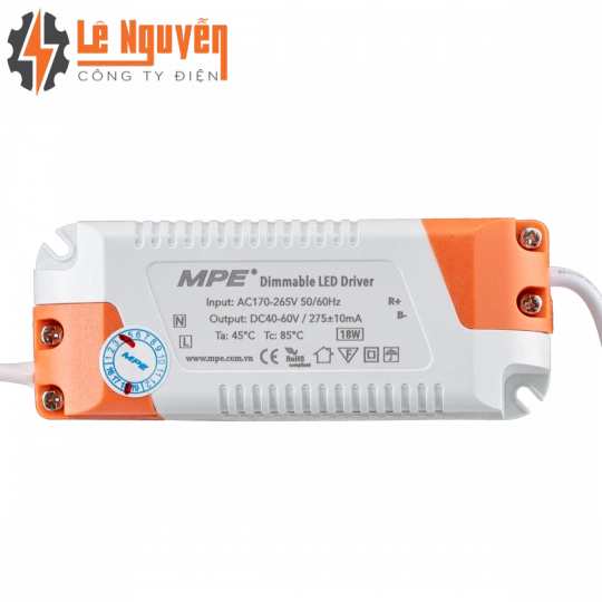 LED Panel âm trần nhôm, mặt tròn, điều chỉnh độ sáng 18W ánh sáng trắng RPL-18T/DIM