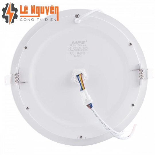 LED Panel âm trần nhôm, mặt tròn, cảm biến chuyển động 18W ánh sáng trắng RPL-18T/MS