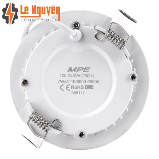LED Panel âm trần nhôm viền vàng mặt tròn 7W ánh sáng trắng RPL-7T/G