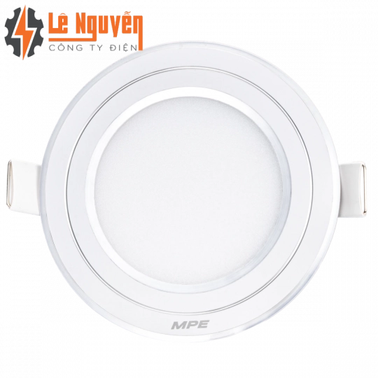 LED Panel âm trần nhôm viền bạc mặt tròn 7W ánh sáng trắng RPL-7T/S