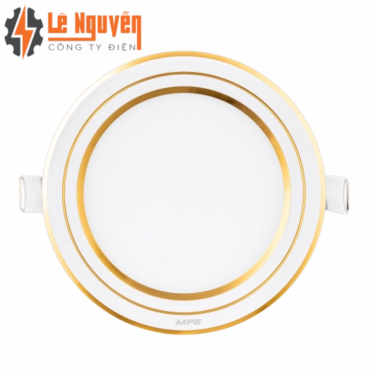 LED Panel âm trần nhôm viền vàng mặt tròn 9W - 3 chế độ màu RPL-9/3C/G
