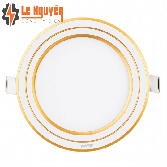 LED Panel âm trần nhôm viền vàng mặt tròn 9W ánh sáng trắng RPL-9T/G