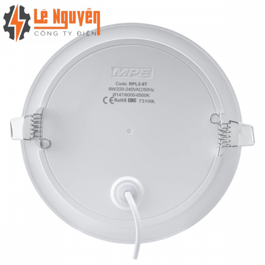 LED Panel âm trần nhựa mặt tròn 9W ánh sáng trung tính RPL3-9N
