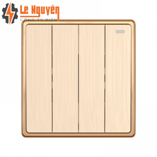 Mặt 4 công tắc 1 chiều 16A - 250V KT86x89mm mã S704