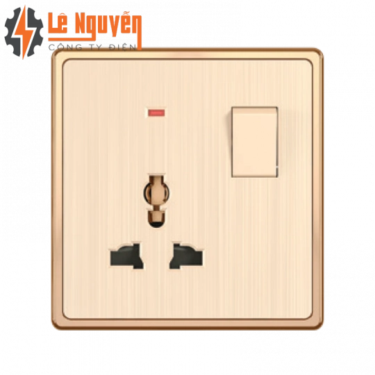 Mặt ổ cắm đa năng + công tắc 10A - 250V KT86x89mm mã S7MS